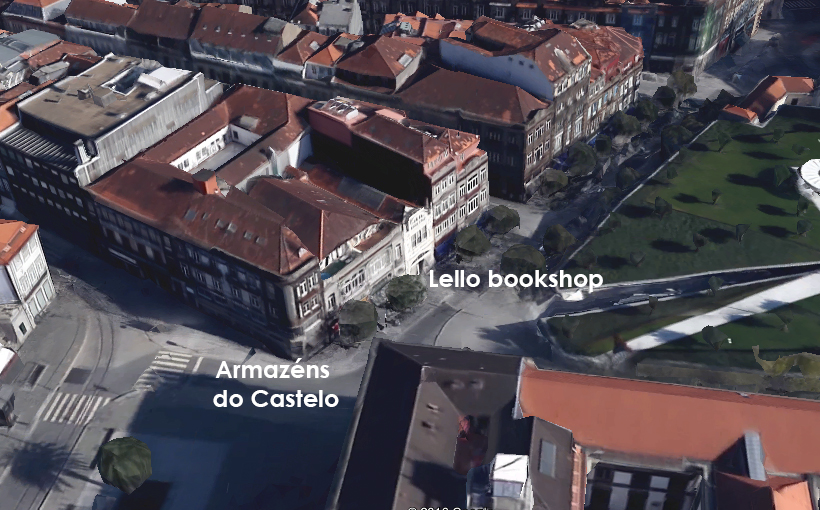 3d map showing Lello and Armazéns do castelo